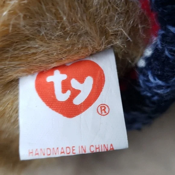 Digby, 11" Ty Attic Treasure Teddy Bear🧸 USA Sweater, NWT PVC Pellets - Picture 6 of 11